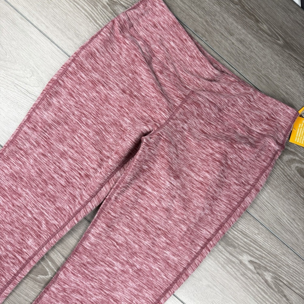 Avia Women's Pull On Athletic Super Soft Brushed Flare Pants Red Large New